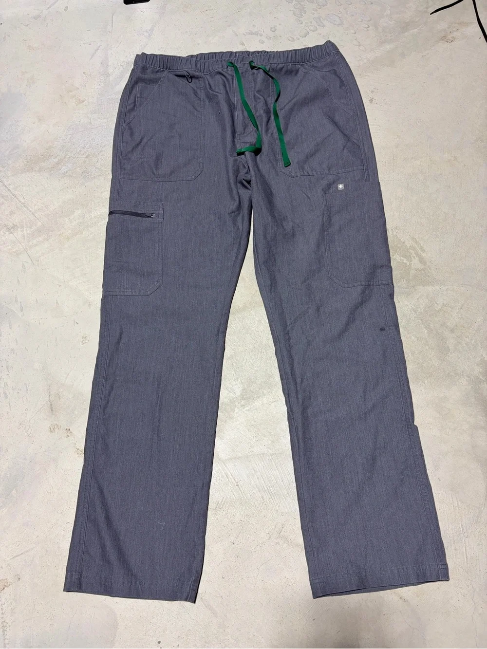 Figs Grey Utility Drawstring scrub Pants cairo XL